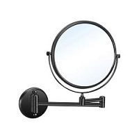 NOFER 08009.2.N Зеркало для ванной Reflex с увеличением Х3, Ø 200 мм, латунь, черное - Цена: 7 530 руб. - Зеркала для ванной - Магазин Белый Лис