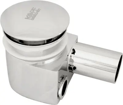 Kopfgescheit KG034 Сифон хромированный для раковины с внешним и внутренним переливом и донным клапан от магазина Белый Лис