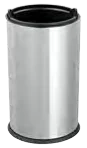 Efor Metal 319 Корзина офисная 5 л хром из нержавеющей стали с внутренним пластиковым ведром h:26 сm - Цена: 1 409 руб. - Урны и контейнеры для мусора - Магазин Белый Лис