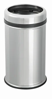 Efor Metal 824 Корзина-урна для мусора 20 л без крышки хром из зеркальной нержавеющей стали h:46,5 - Цена: 6 295.12 руб. - Урны и контейнеры для мусора - Магазин Белый Лис