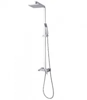 LEMARK CONTEST LM5862CW Смеситель для ванны с верхней душ. лейкой "Тропический дождь", фиксированный - Цена: 34 997.07 руб. - Смесители LEMARK - Магазин Белый Лис