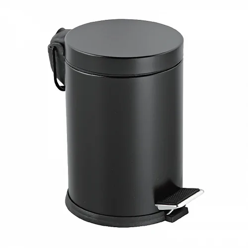 Efor Metal 815S Ведро черное с педалью 12 л, h:35,5 cm Ø:24,5 cm - Цена: 3 152 руб. - Урны и контейнеры для мусора - Магазин Белый Лис