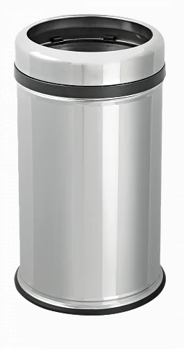 Efor Metal 826 Корзина-урна для мусора 32 л без крышки хром из зеркальной нержавеющей стали h:46,5см - Цена: 7 098 руб. - Урны и контейнеры для мусора - Магазин Белый Лис
