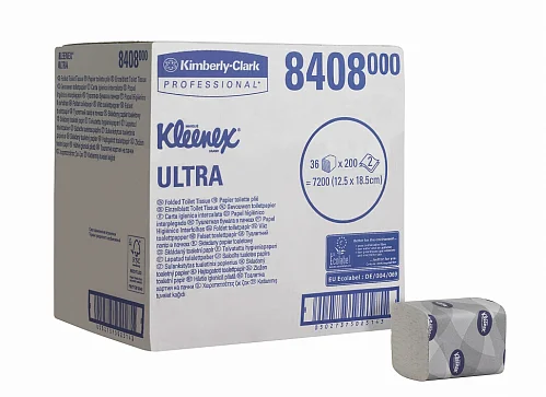 Kimberly-Clark 8408 KLEENEX Двухслойная туалетная бумага листовая с тиснением от магазина Белый Лис