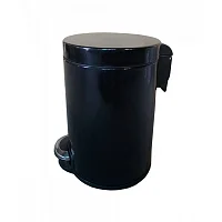 BINELE WP12LB Корзина для мусора с педалью Lux, 12 литров (эмалированная сталь, черная) - Цена: 5 700 руб. - Урны и контейнеры для мусора - Магазин Белый Лис