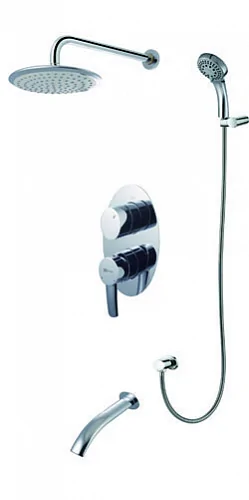LEMARK ATLANTISS LM3222C  Смеситель для ванны и душа встраиваемый с дополнительной 5-функциональной  от магазина Белый Лис