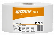 Katrin Basic 117873 S Туалетная бумага однослойная в рулонах 61x185 мм от магазина Белый Лис