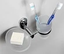 WasserKRAFT K-9226 Держатель стакана и мыльницы - Цена: 1 270 руб. - Стаканы для зубных щёток - Магазин Белый Лис