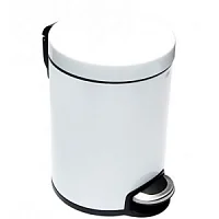 BINELE WP05LW Корзина для мусора с педалью Lux, 5 литров (эмалированная сталь, белая) - Цена: 3 700 руб. - Урны и контейнеры для мусора - Магазин Белый Лис