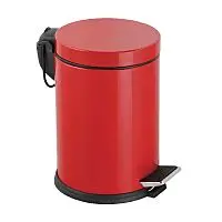 Efor Metal 815K Ведро красное с педалью 12 л, h:35,5 cm Ø:24,5 cm - Цена: 3 152 руб. - Урны и контейнеры для мусора - Магазин Белый Лис