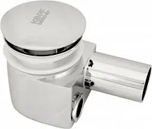 Kopfgescheit KG034 Сифон хромированный для раковины с внешним и внутренним переливом и донным клапан - Цена: 3 570 руб. - Сифоны для раковин - Магазин Белый Лис