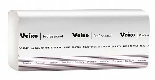 Veiro Professional Premium KV311 трехслойные листовые полотенца V-сложения от магазина Белый Лис