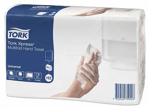 Tork Xpress Universal 471103 Двухслойные листовые полотенца сложения Multifold от магазина Белый Лис