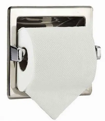 NOFER 05204.B Держатель для 1 рулона туалетной бумаги встраиваемый  квадратный с рамкой от магазина Белый Лис