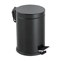 Efor Metal 813S Ведро черное с педалью 5 л, h:28cm Ø:20,5 cm - Цена: 2 942.51 руб. - Урны и контейнеры для мусора - Магазин Белый Лис