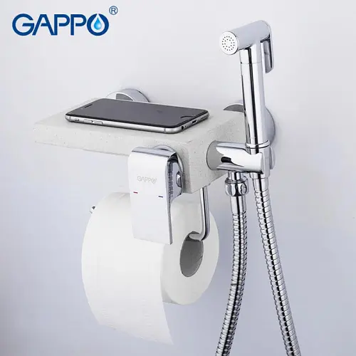 Gappo Gyron G7296 Смеситель с гигиеническим душем и бумагодержателем от магазина Белый Лис