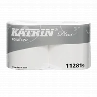 Katrin Plus 112819 туалетная бумага двухслойная в стандартных рулонах 43x107 мм от магазина Белый Лис