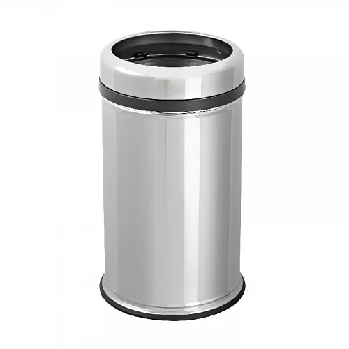 Efor Metal 822 Корзина-урна для мусора 11 л без крышки хром из зеркальной нержавеющей стали h:38 сm - Цена: 4 862.94 руб. - Урны и контейнеры для мусора - Магазин Белый Лис
