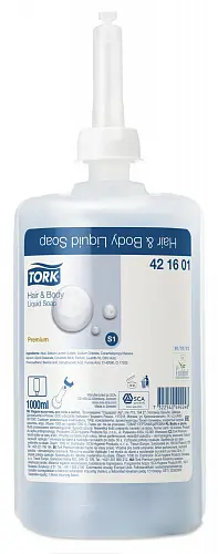 421601 Tork Premium жидкое мыло-гель для тела и волос - Цена: 2 545 руб. - Картриджи с жидким мылом - Магазин Белый Лис