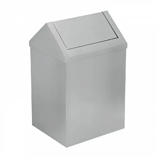 Efor Metal 442 Бак-ведро Квадратный для мусора 45 л,Хром с качающейся крышкой ,30 х 35 х 55,5 сm - Цена: 11 374.84 руб. - Урны и контейнеры для мусора - Магазин Белый Лис