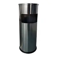 Ksitex GBA-20L Урна уличная с верхним контейнером, хром 20 литров - Цена: 2 132 руб. - Урны и контейнеры для мусора - Магазин Белый Лис