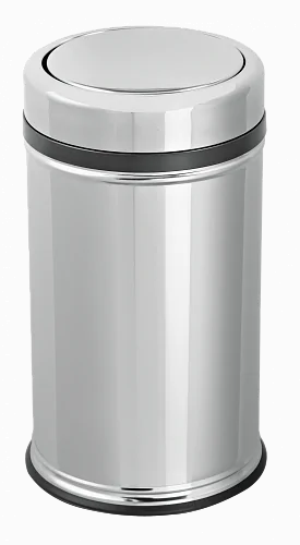 Efor Metal 807 Корзина-урна для мусора 45 л хромированная с вращающейся крышкой h:64,5сm Ø:31,5cm - Цена: 8 206 руб. - Урны и контейнеры для мусора - Магазин Белый Лис