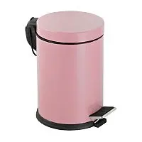 Efor Metal 815P Ведро розовое с педалью 12 л, h:35,5 cm Ø:24,5 cm - Цена: 3 152 руб. - Урны и контейнеры для мусора - Магазин Белый Лис