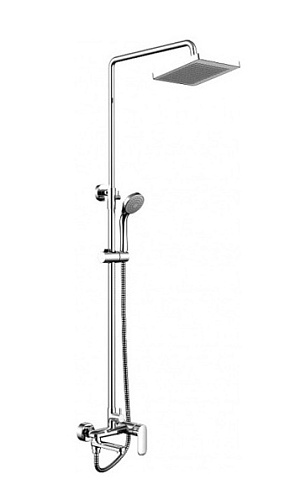 Душевая колонна Bravat Opal со смесителем для ванны, поворотный излив (F6125183CP-A-RUS) от магазина Белый Лис