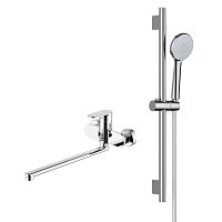 Комплект смесителей для душа Aquatek Ника AQ1833CR хром SET 2 в 1 (AQ1842CR + AQ2017CR ) - Цена: 14 510 руб. - Душевые комплекты - Магазин Белый Лис