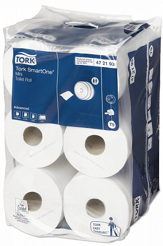 472193 Tork SmartOne Advanced туалетная бумага двухслойная в мини-рулонах 44x149 мм от магазина Белый Лис