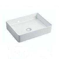 NOFER QTRO47 23509 Раковина накладная прямоугольная 470x360x110 мм, белый - Цена: 9 325 руб. - Раковины накладные - Магазин Белый Лис