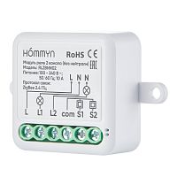 Модуль реле HOMMYN zigbee 2 канала (без нейтрали) RLZBNN02 - Цена: 1 490 руб. - Розетки, реле, выключатели - Магазин Белый Лис