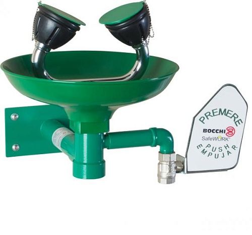 NOFER SC300 Аварийная раковина для промывки глаз настенная из полипропилена с рычагом от магазина Белый Лис