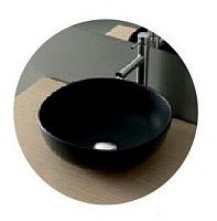 NOFER SPIN 40 23593 Раковина накладная круглая 400x400x145 мм, матовый чёрный - Цена: 15 035 руб. - Раковины накладные - Магазин Белый Лис