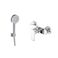 Комплект смесителей для душа Aquatek Ника AQ1834CR хром SET 2 в 1 (AQ1860CR +AQ2030CR) - Цена: 9 660 руб. - Душевые комплекты - Магазин Белый Лис