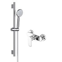 Комплект смесителей для душа Aquatek Ника AQ1832CR хром SET 2 в 1 (AQ1860CR + AQ2017CR ) - Цена: 11 550 руб. - Душевые комплекты - Магазин Белый Лис