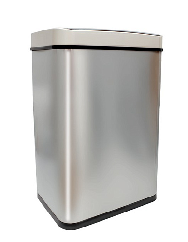 SARAYA 98348 Сенсорная металлическая корзина для мусора, объем 48 л (серебристый цвет) SLD-18-48 L silver - Цена: 15 000 руб. - Урны и контейнеры для мусора - Магазин Белый Лис