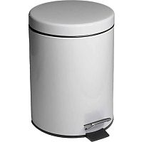 NOFER 009100.05.W Ведро из нержавеющей стали 5 л. с педалью, белое - Цена: 3 115 руб. - Урны и контейнеры для мусора - Магазин Белый Лис