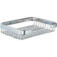 NOFER 09055.B Мыльница в сеточку прямоугольная 30х105х107 - Цена: 3 580 руб. - Мыльницы - Магазин Белый Лис