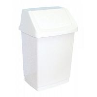 MERIDA Корзина пластиковая с поворотной крышкой 25 л., белая (код К3) - Цена: 2 530 руб. - Урны и контейнеры для мусора - Магазин Белый Лис
