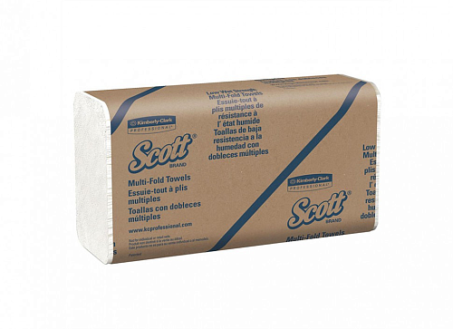 Kimberly-Clark 1860 SCOTT MultiFold Листовые бумажные полотенца однослойные Z-сложения растворимые от магазина Белый Лис