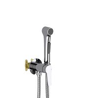 AQ1719CR ЛУГАНО комплект для гигиенического душа встроенный (смеситель + гигиеническая лейка + шланг) - Цена: 10 770 руб. - Смесители AQUATEK - Магазин Белый Лис