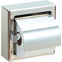NOFER 05007.B Держатель для 1 рулона туалетной бумаги с крышкой встраиваемый квадратный из нержавеющ от магазина Белый Лис