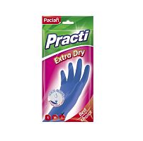 Перчатки резиновые Paclan Practi Extra Dry L в ассортименте синие, голубые 1/20 - Цена:  - Перчатки защитные - Магазин Белый Лис