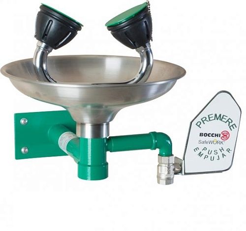 NOFER SC300SS Аварийная раковина для промывки глаз настенная из нерж. стали с рычагом SC300SS от магазина Белый Лис