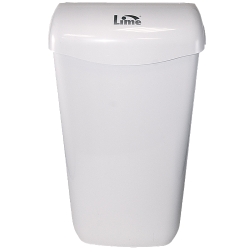 LIME 974230 Корзина для мусора 23л подвесная с держателем мешка белая - Цена: 4 080 руб. - Урны и контейнеры для мусора - Магазин Белый Лис