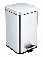 NOFER 09111.12.B Ведро из нержавеющей стали 12 л. с педалью прямоугольное глянцевое - Цена: 7 490 руб. - Урны и контейнеры для мусора - Магазин Белый Лис