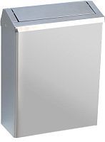 NOFER 14079.B Контейнер для мусора настенный из нержавеющей стали глянцевый 23 л. С крышкой и замком - Цена: 34 395 руб. - Урны и контейнеры для мусора - Магазин Белый Лис