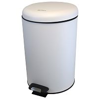 Ksitex BGR-20W Урна с механизмом поднятия крышки, белая, 20 л. - Цена: 3 135 руб. - Урны и контейнеры для мусора - Магазин Белый Лис