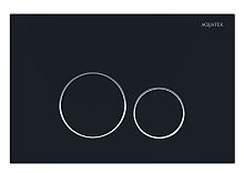 AQUATEK KDI-0000020 (005D) Панель смыва черная матовая ободок хром, клавиши круглые - Цена: 2 200 руб. - Кнопки смыва для инсталляции - Магазин Белый Лис